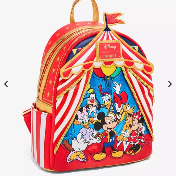 Loungefly Disney Mickey. And Friends Circus Box Lunch Exclusive Backpack New! - Picture 2 of 12